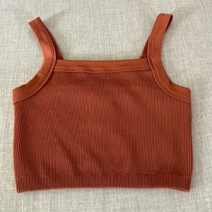 NEW Cotton On “Seamless Nelly” Straight Neck Tank in Fall Brown